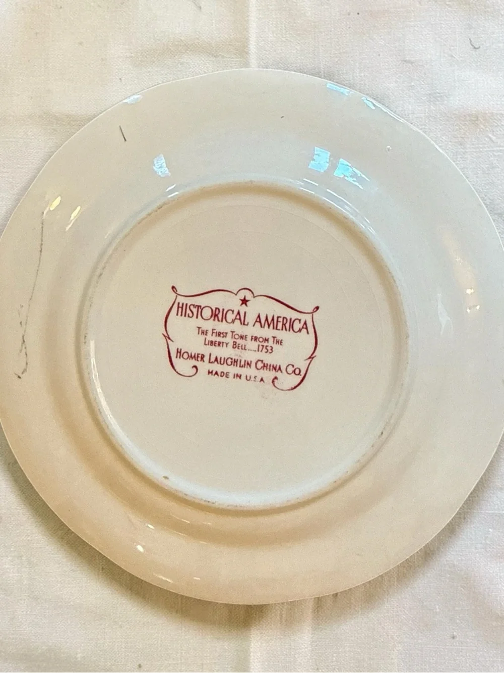 Decorative Wall Plate Set - Red White & Blie Patriotic Historical Transferware